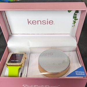 Kensie NEON Watch & Wireless Speaker Gift Set ( Gold ) NWT